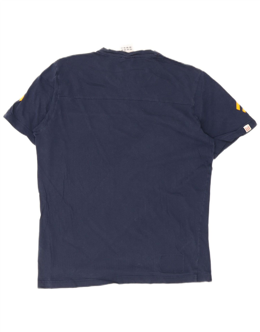 Adidas Mens Camiseta Top Médio Algodão Azul Marinho