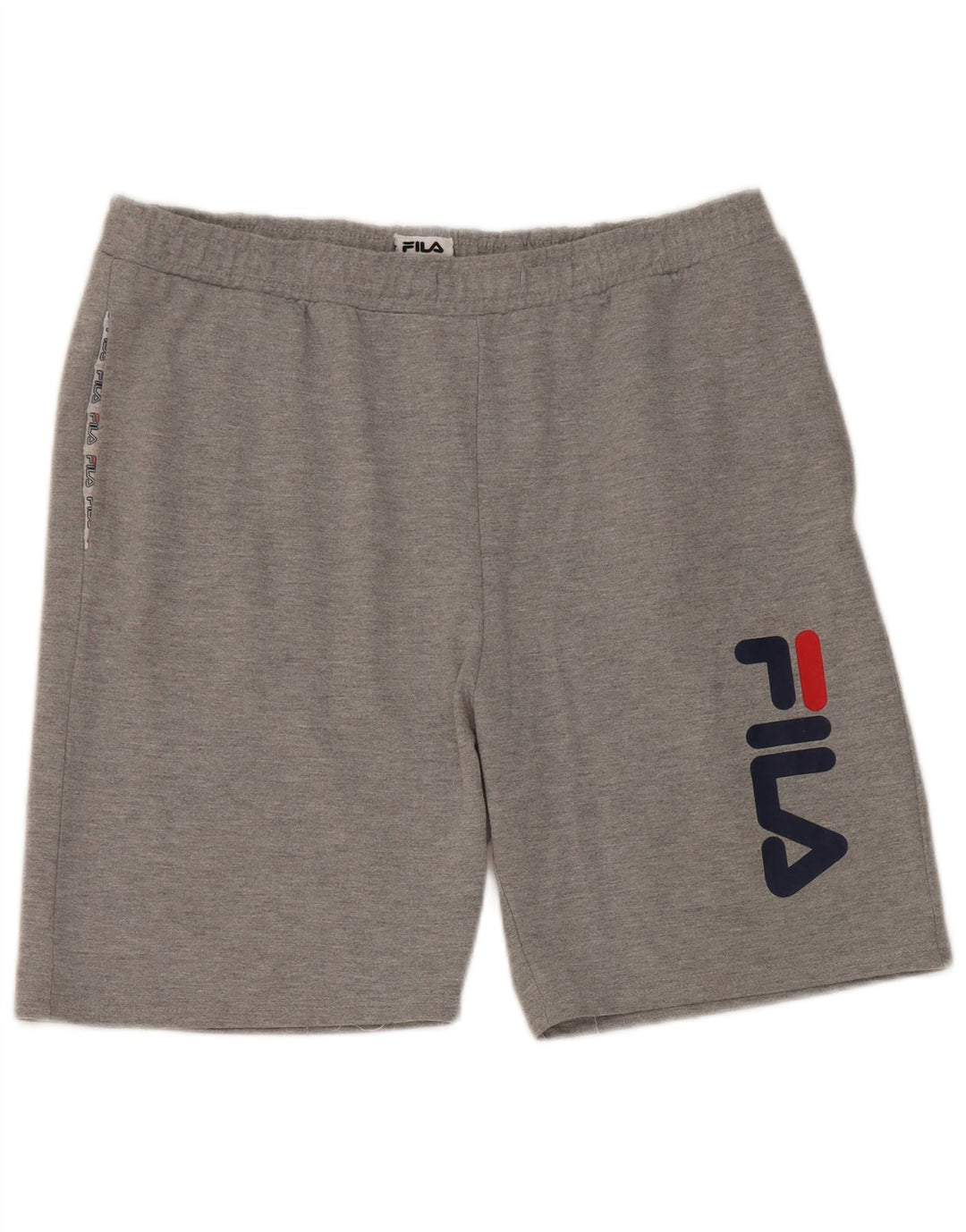 Fila Mens Graphic Sport Shorts Grande Algodão Cinza