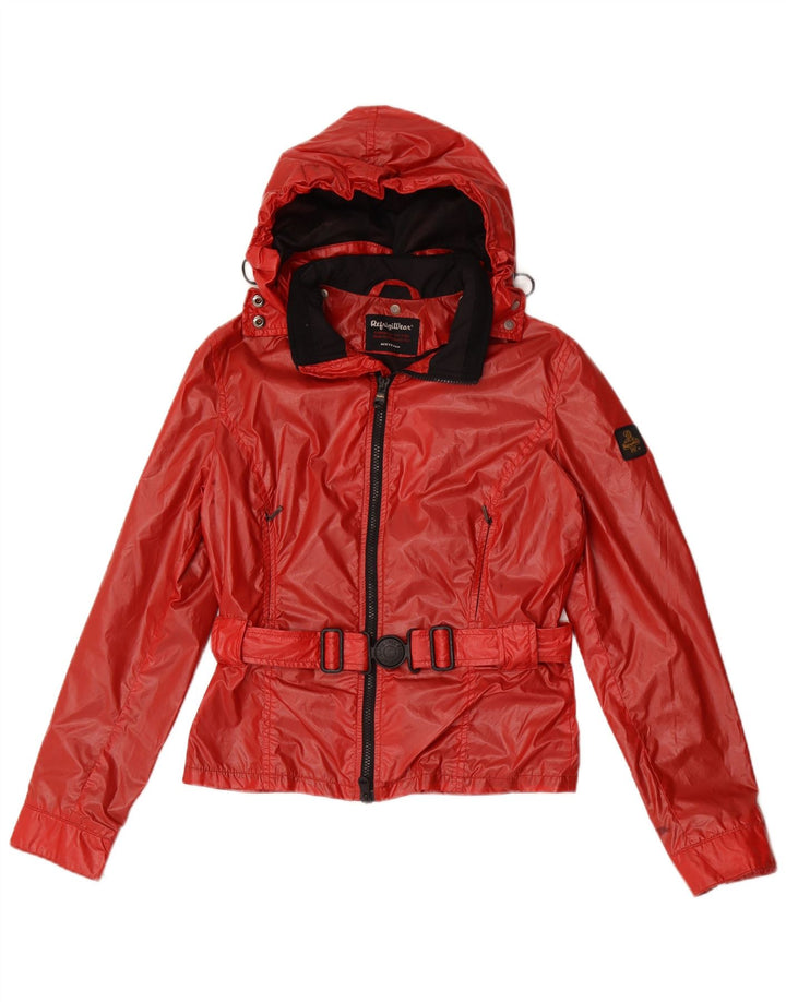 Refrigiwear Jaqueta de chuva feminina com capuz IT 38 XS poliéster vermelho