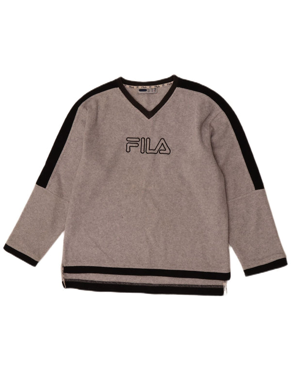 Fila Boys Graphic Fleece Jumper 15-16 Anos XL Cinza Colourblock Poliéster
