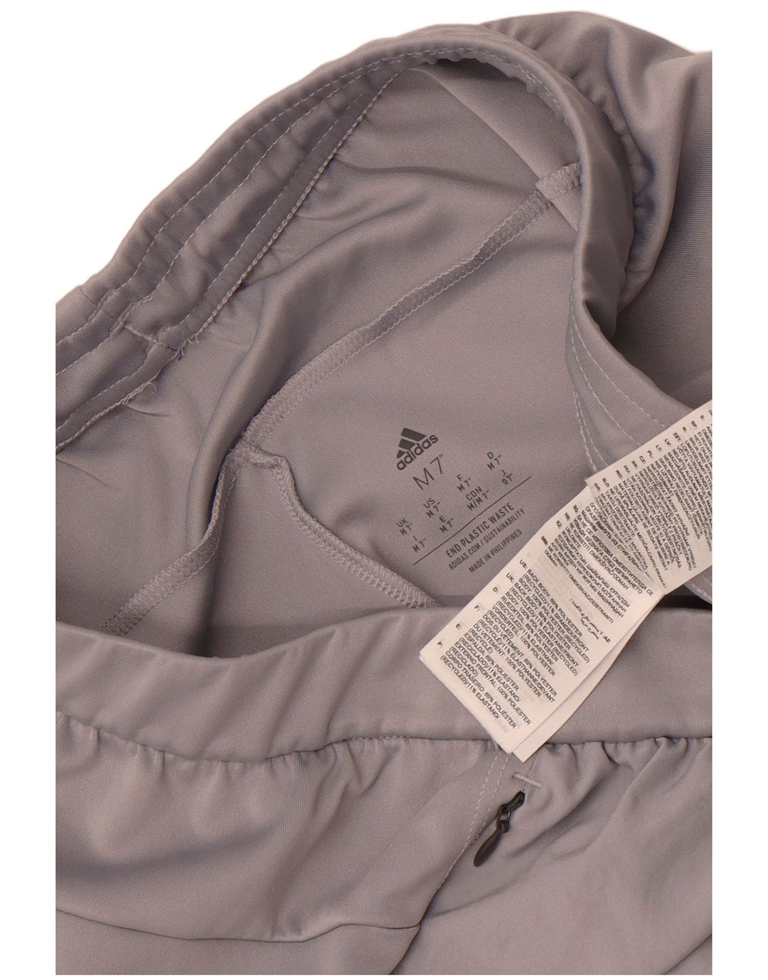 Shorts esportivos masculinos Adidas poliéster cinza médio