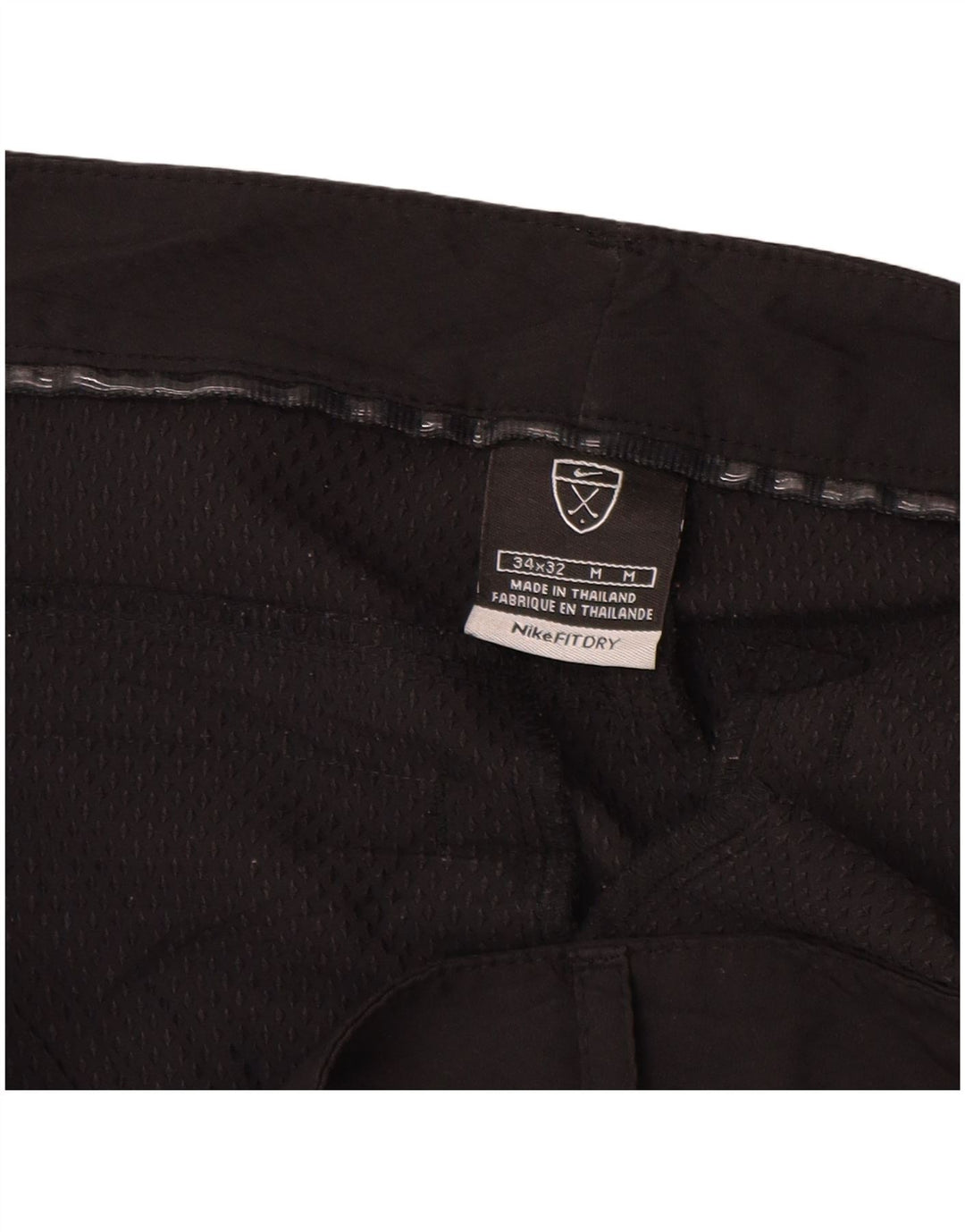 Calça casual reta masculina NIKE W34 L32 poliéster preto