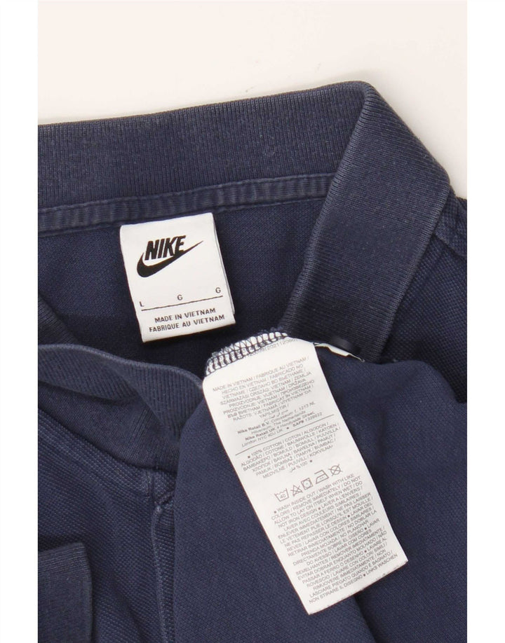 Camisa polo masculina Nike grande algodão azul