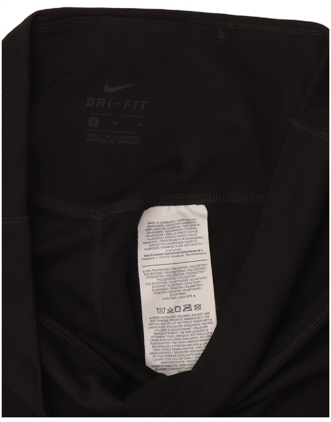 Leggings Nike Dri Fit Capri UK 12 Médio Preto Poliéster