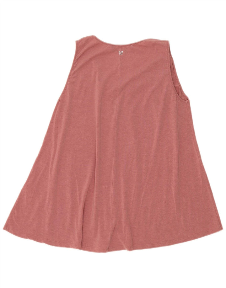 Blusa feminina sem mangas de fim de semana Max Mara UK 12 Lyocell rosa médio