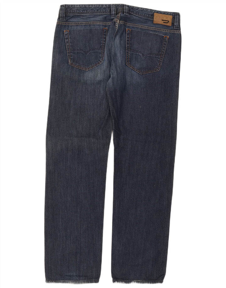 Diesel Mens Viker Straight Jeans W38 L34 Azul Algodão