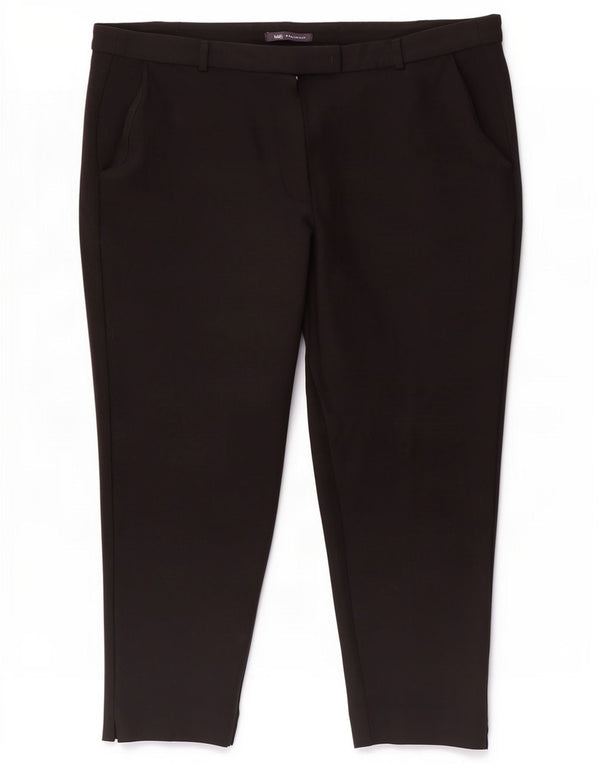 Calça capri feminina Marks & Spencer cônica UK 18 XL W40 L22 preta