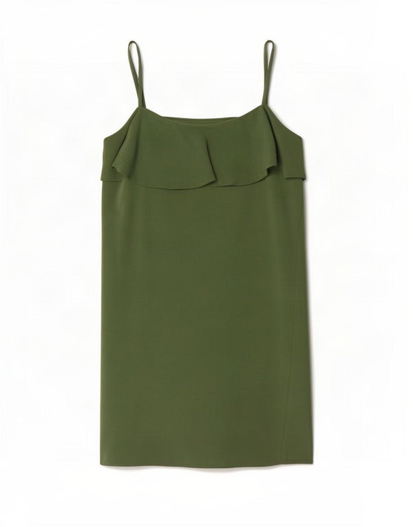 Vestido slip feminino Zara Reino Unido 10 pequeno verde