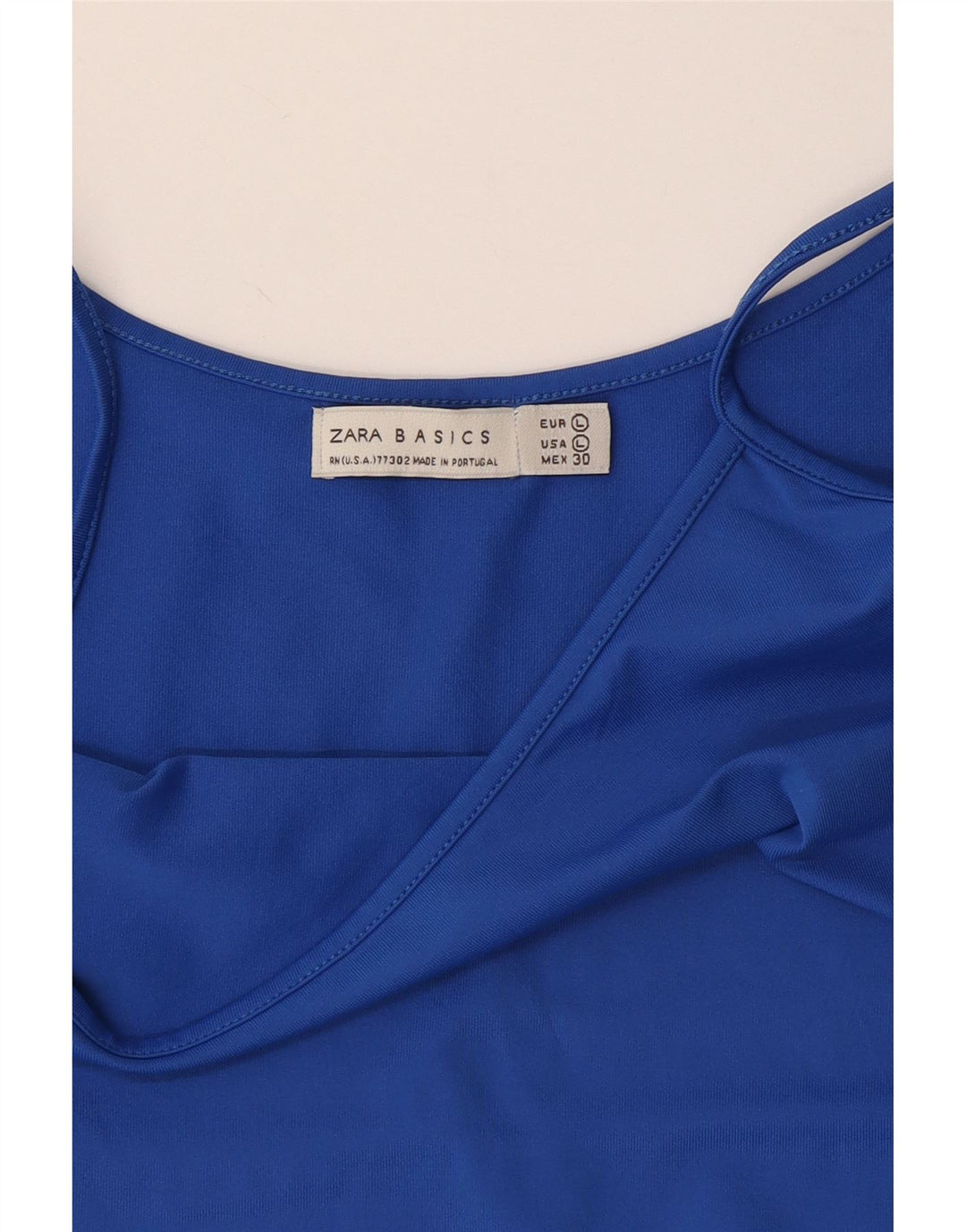 Zara Womens Crop Cami Top Reino Unido 14 Grande Azul