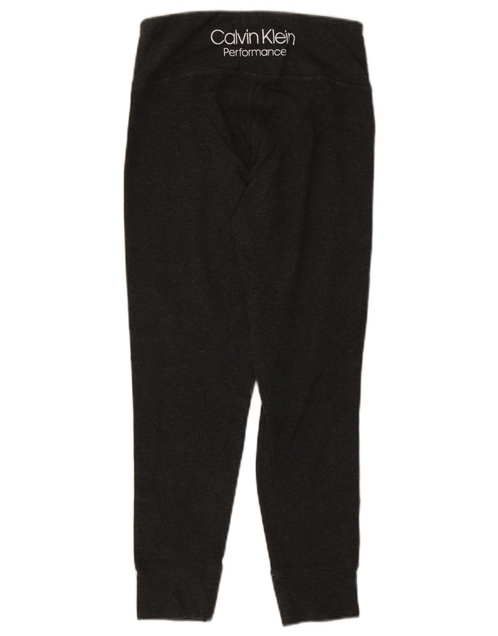 CALVIN KLEIN Womens Graphic Tracksuit Trousers Joggers UK 12 Medium  Grey Vintage Calvin Klein and Second-Hand Calvin Klein from Messina Hembry 