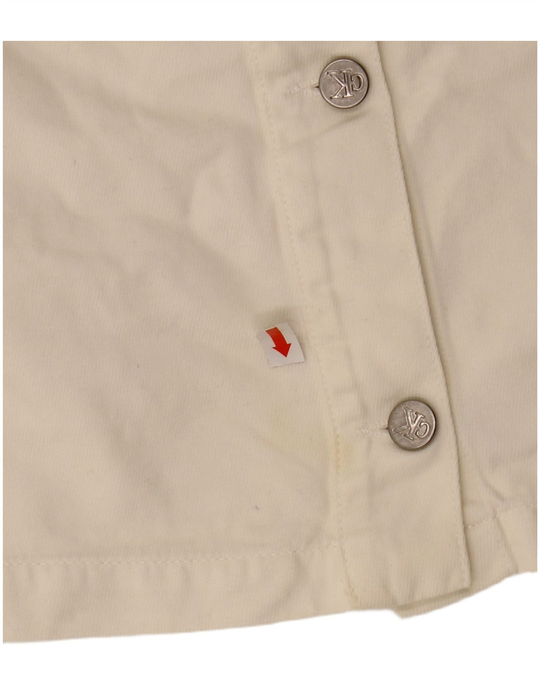 Mini saia feminina CALVIN KLEIN W30 médio off white algodão