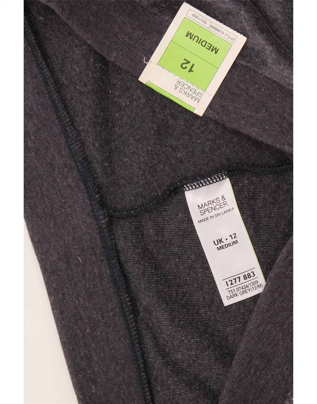 Calça de treino feminina Marks & Spencer UK 12 médio W30 L30 cinza