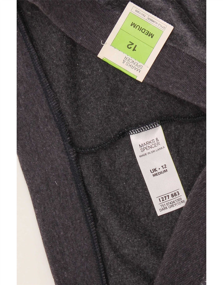 Calça de treino feminina Marks & Spencer UK 12 médio W30 L30 cinza