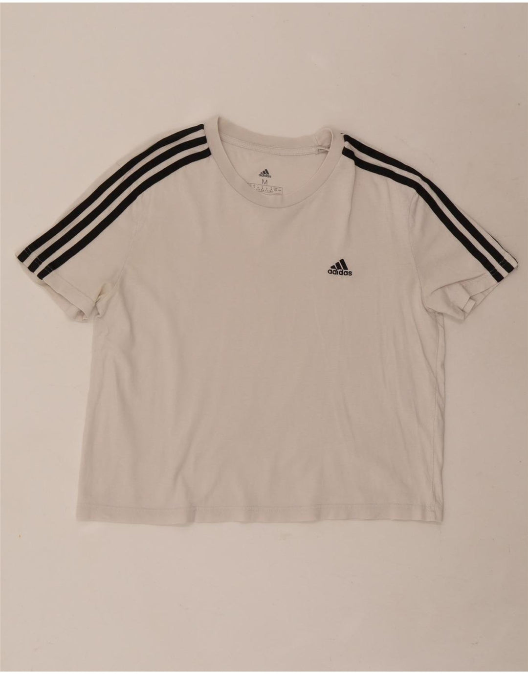 Camiseta Adidas Feminina Crop Top UK 12/14 Médio Branco