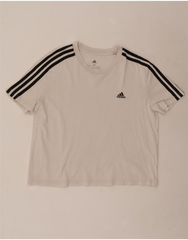 Camiseta Adidas Feminina Crop Top UK 12/14 Médio Branco