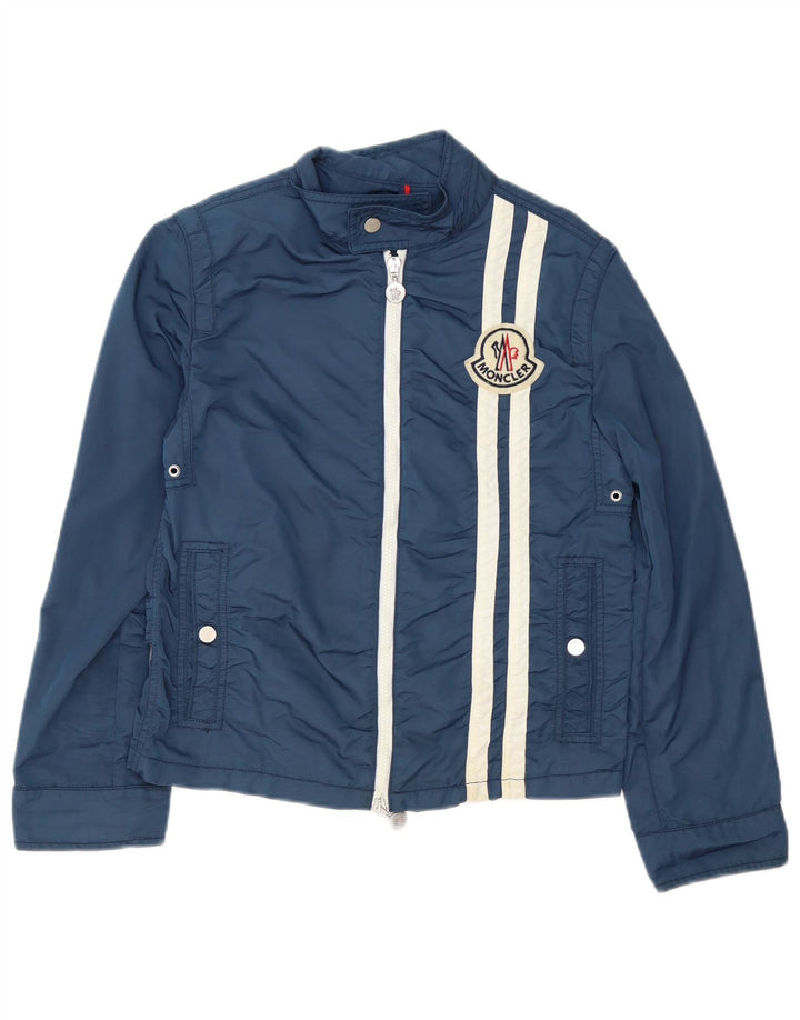 Jaqueta corta-vento Moncler Boys 13-14 anos Azul marinho Colourblock Poliéster