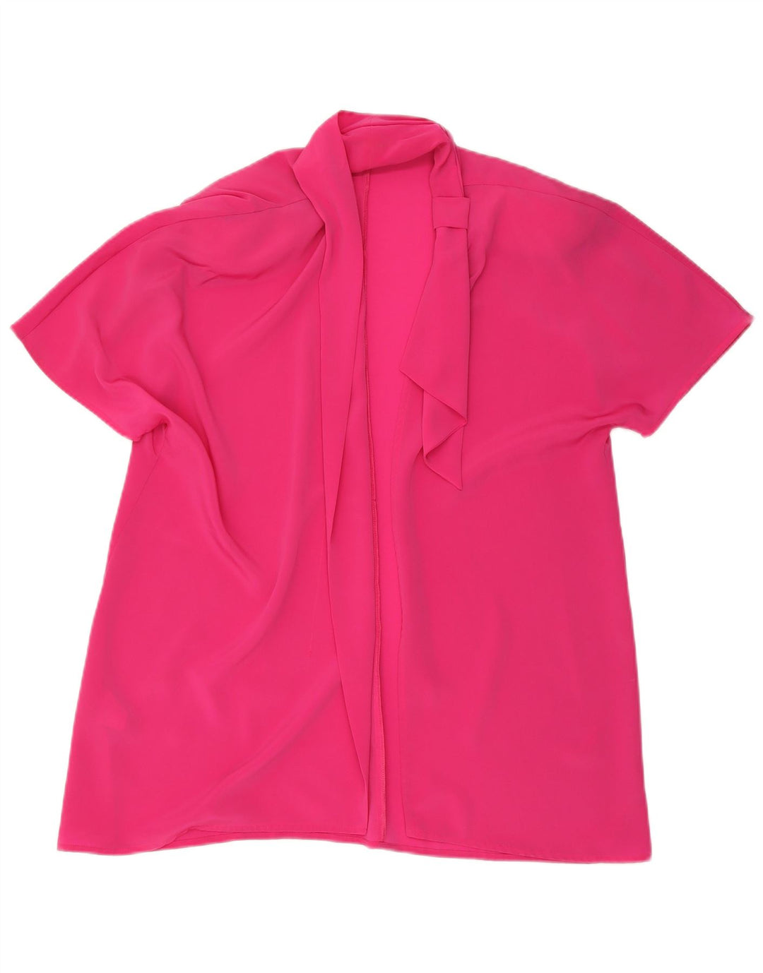 Jaqueta blazer vintage feminina longline manga curta IT 43 rosa médio