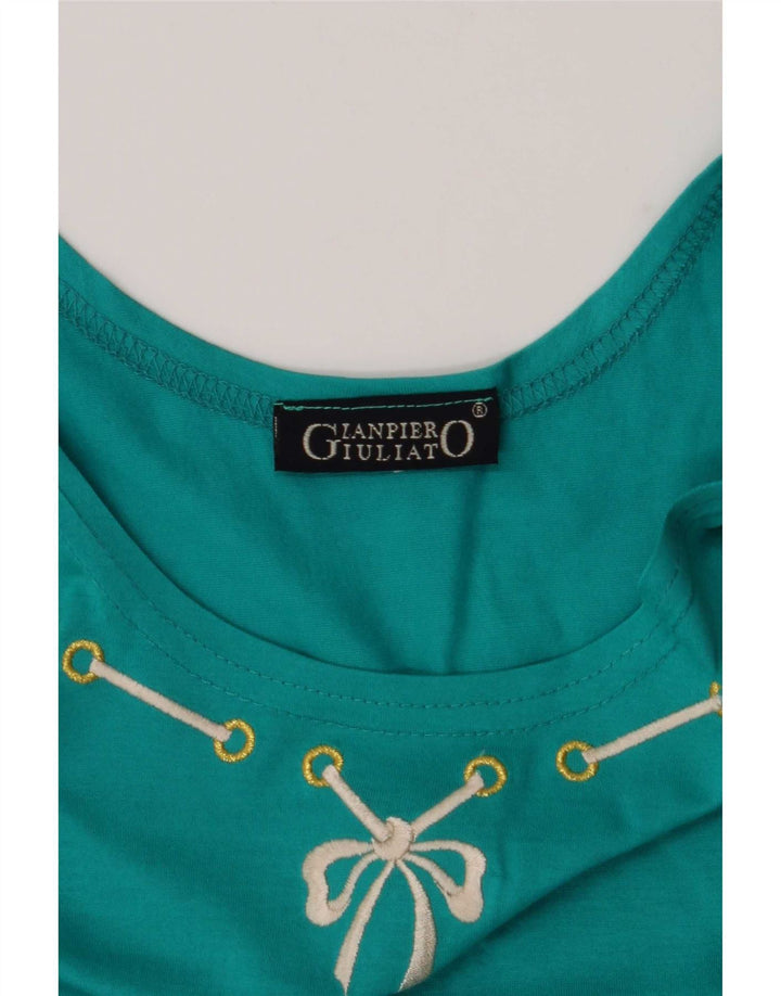 Colete feminino vintage UK 12 verde médio