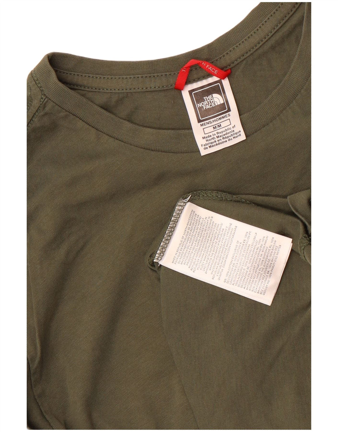The North Face Mens Top Manga Longa Médio Algodão Cáqui
