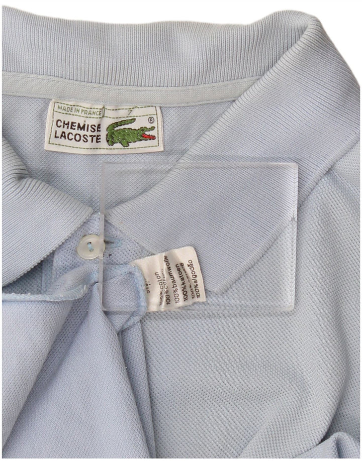 Camisa polo masculina LACOSTE tamanho 7 2XL algodão azul