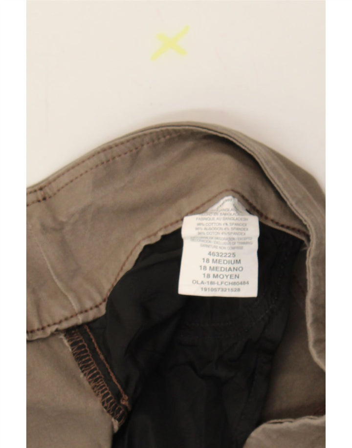 LEE Womens Slim Cropped Trousers US 18 2XL W40 L28 Brown Cotton Vintage Lee and Second-Hand Lee from Messina Hembry 