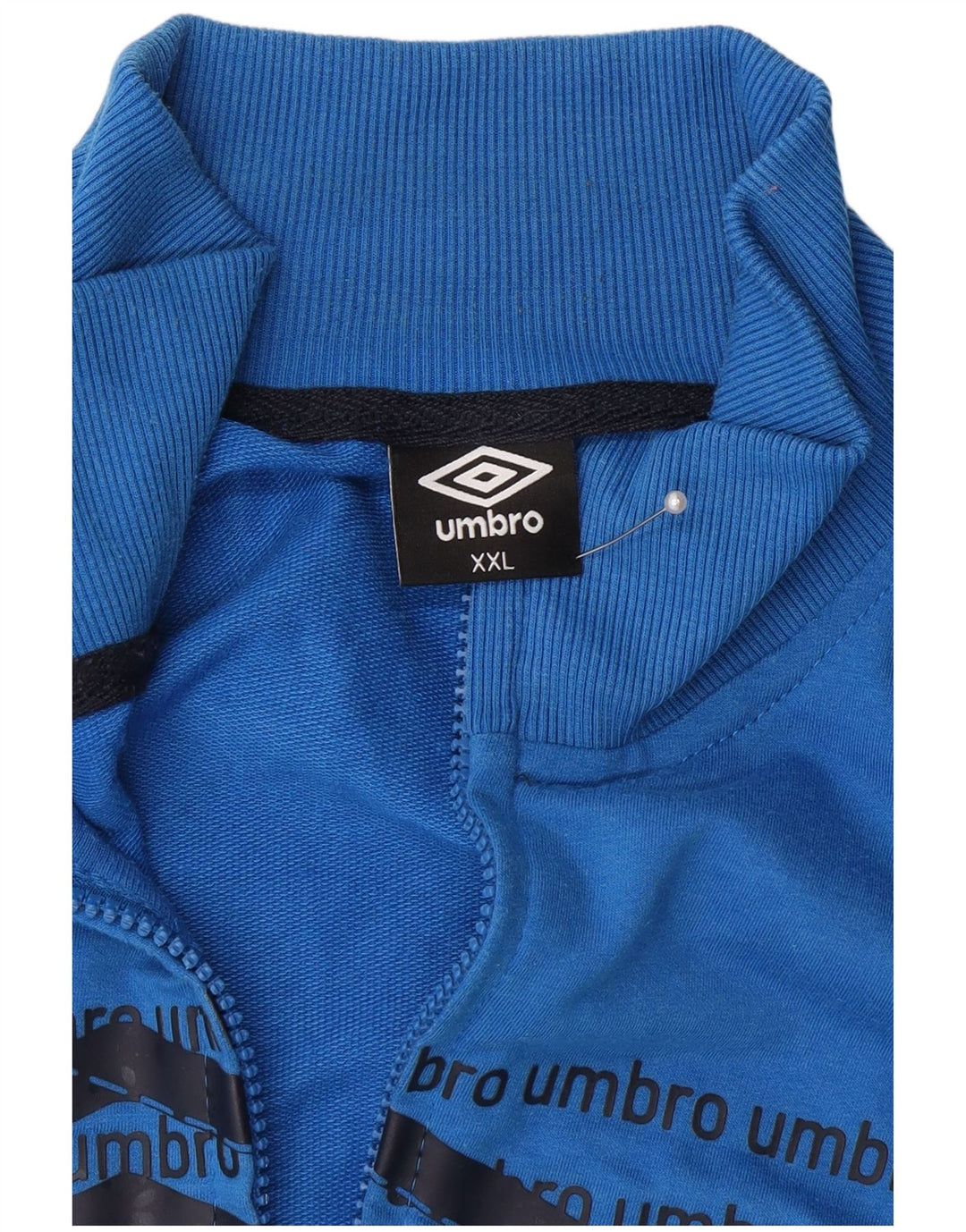 Umbro Mens Graphic Tracksuit Top Jacket 2XL Azul Colorblock Algodão