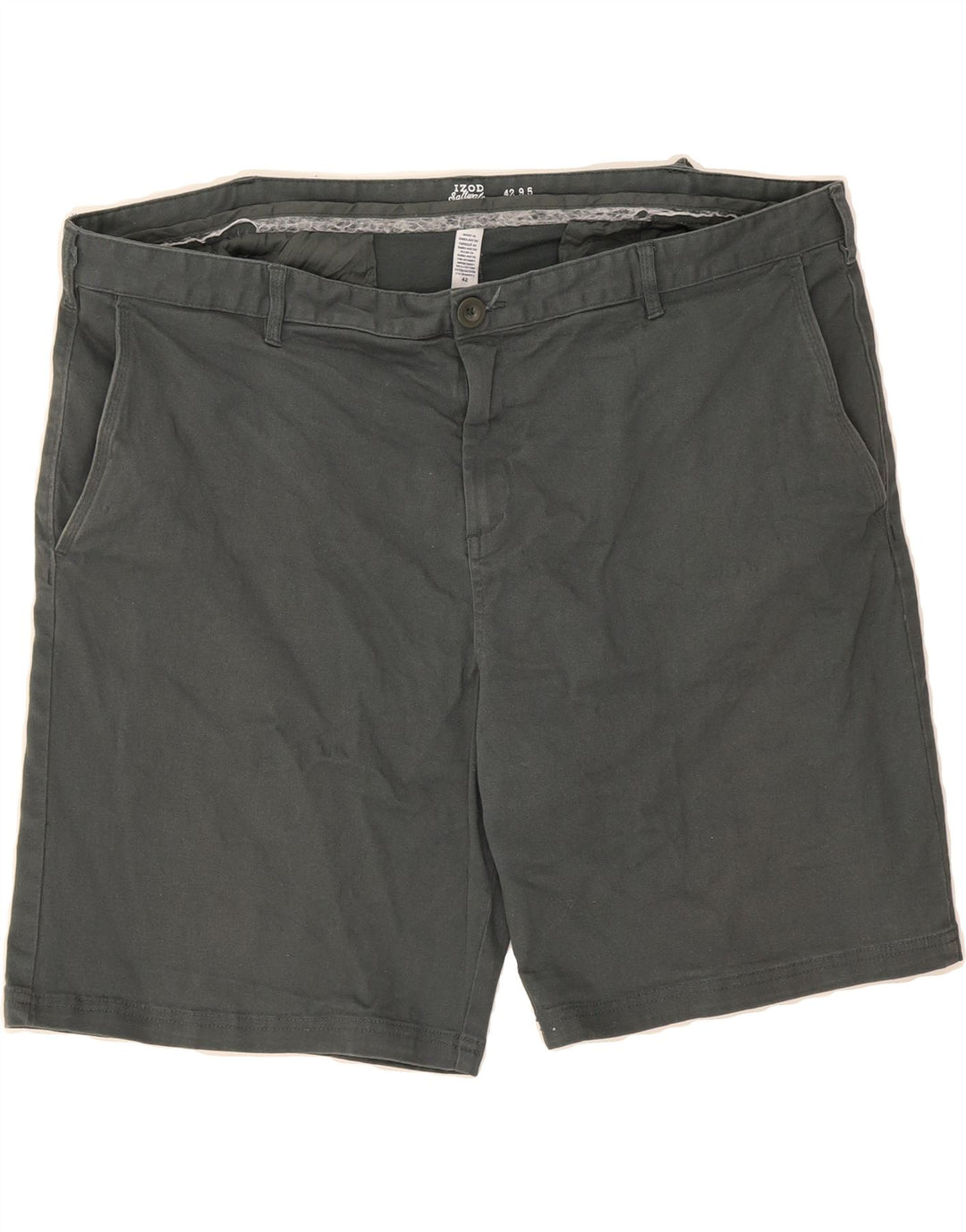 IZOD Mens Salt Water Chino Shorts W42 2XL Grey Cotton Vintage Izod and Second-Hand Izod from Messina Hembry 