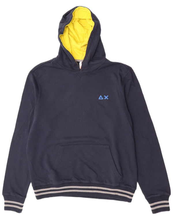 Sun68 moletom com capuz masculino 2XL algodão azul marinho
