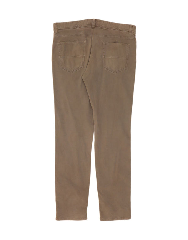 Trussardi Calça Chino Masculina Slim IT 56 3XL W40 L36 Algodão Cáqui