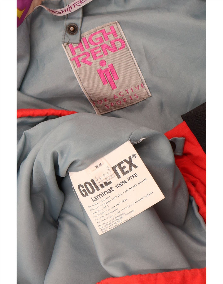 Jaqueta de esqui vintage masculina Gore-Tex UK 38 poliamida colorblock vermelho médio