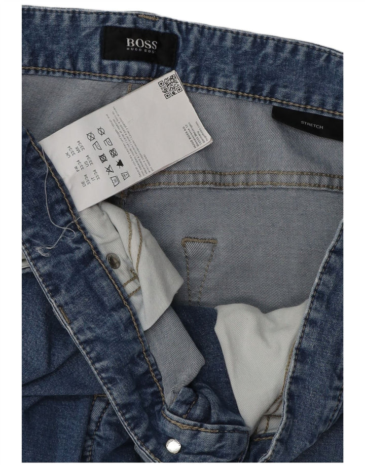 Hugo Boss Jeans Slim Feminino W33 L34 Azul Algodão