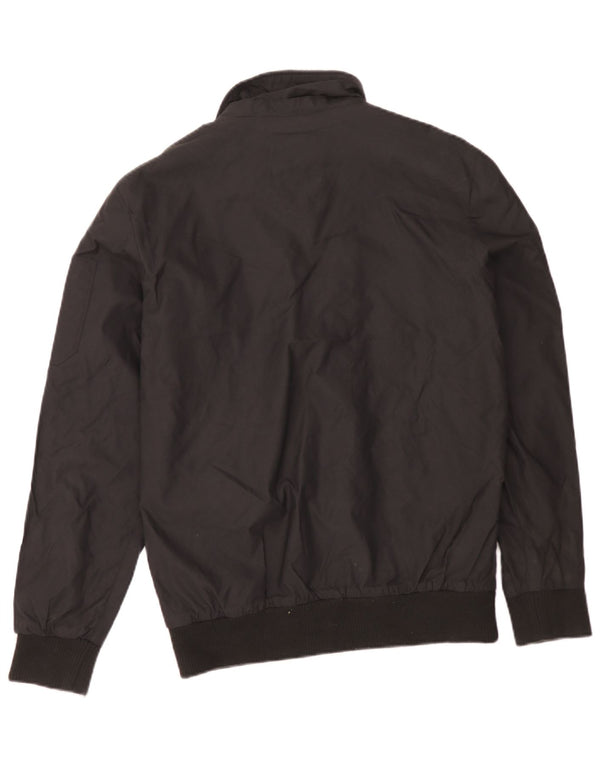 Jaqueta bomber masculina Jack & Jones Reino Unido 38 nylon preto médio