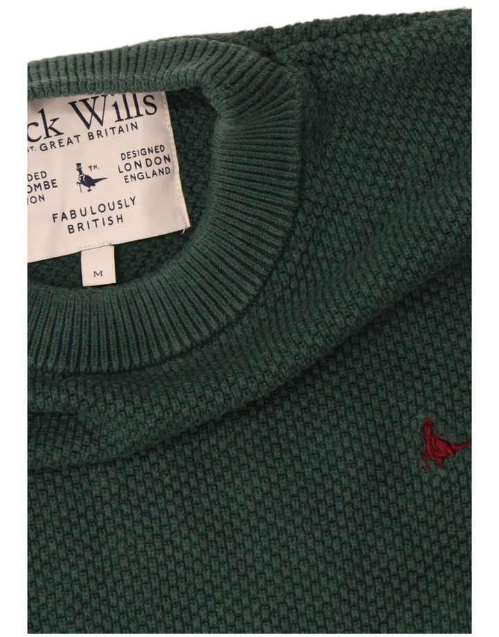 Suéter masculino Jack Wills com gola redonda e algodão verde médio