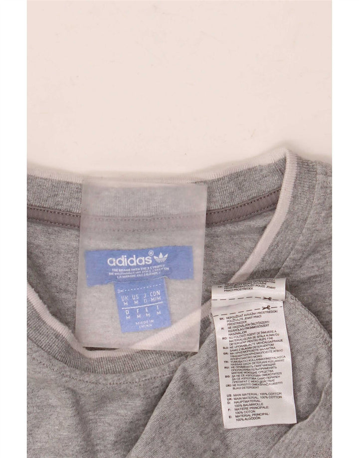 Camiseta masculina Adidas Top cinza médio algodão