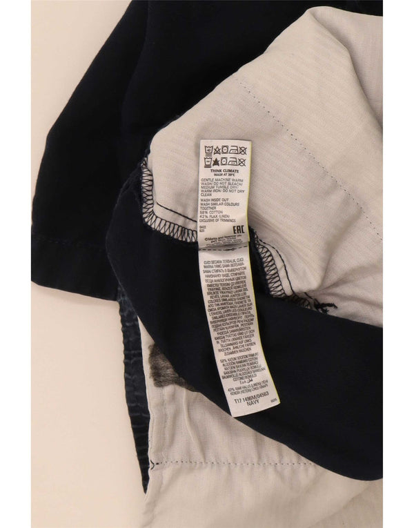 Shorts masculino Marks & Spencer Autograph Chino médio W32 algodão azul marinho