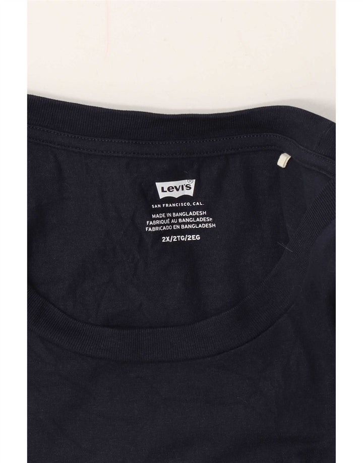 Camiseta gráfica masculina Levi's Top 2XL azul marinho