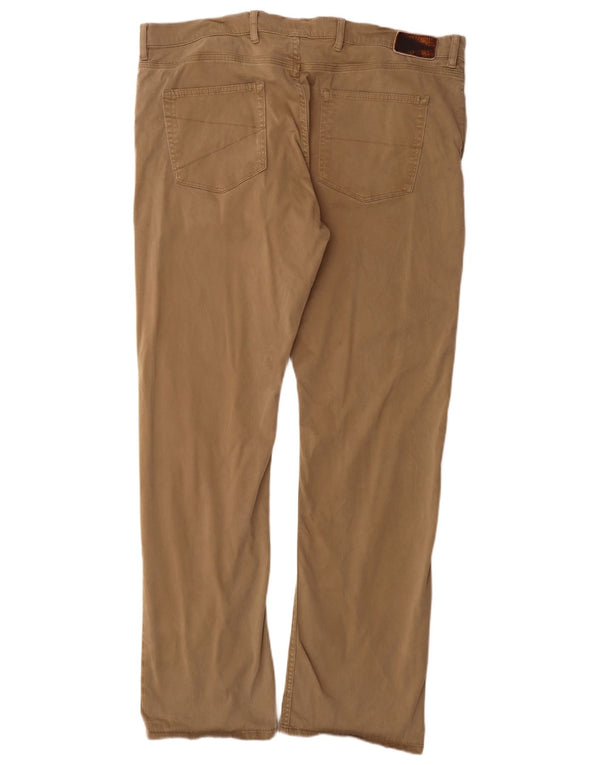 Calça casual masculina Marks & Spencer Blue Harbor Bootcut W40 L33 bege