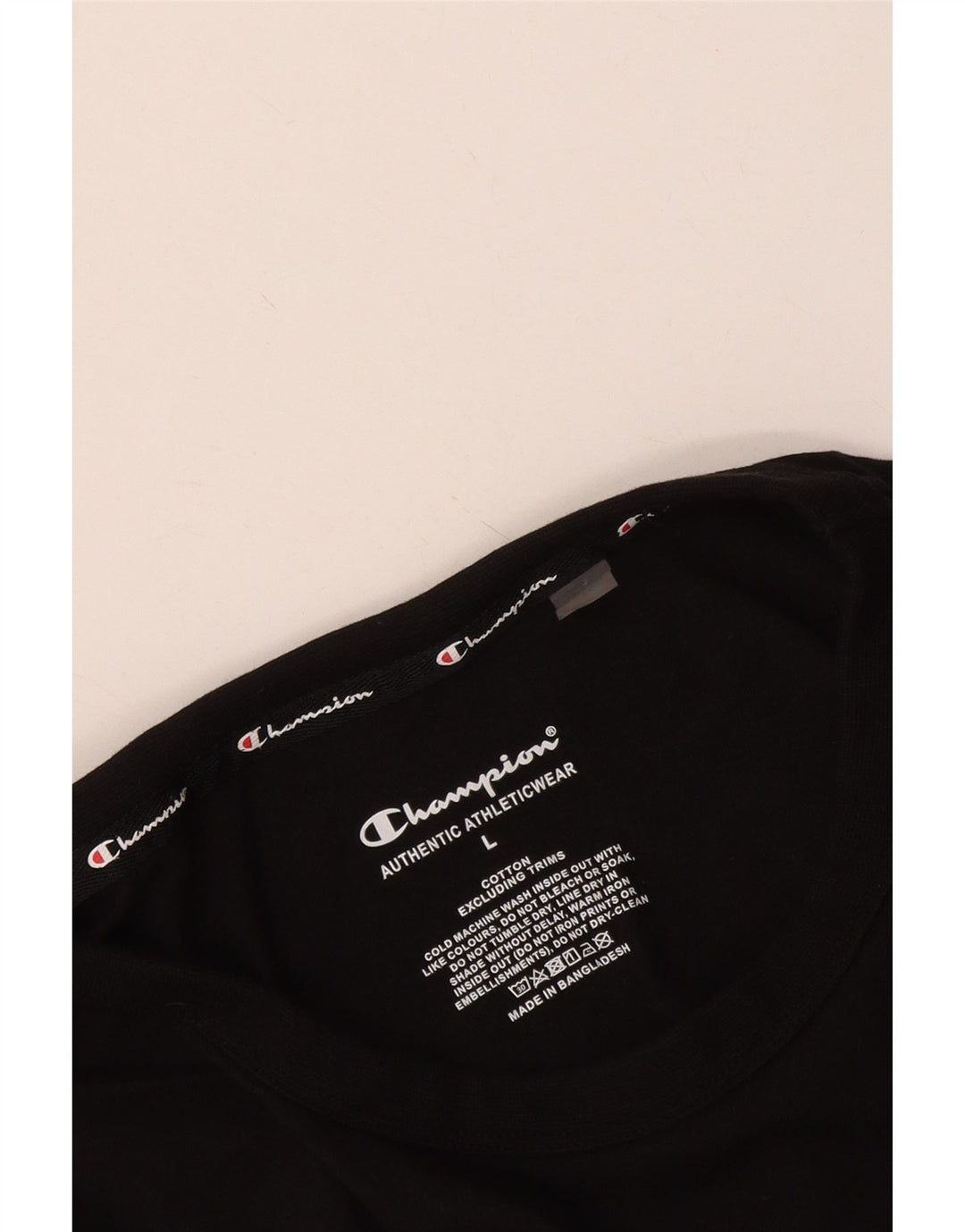 Camiseta masculina estampada Champion grande algodão preto