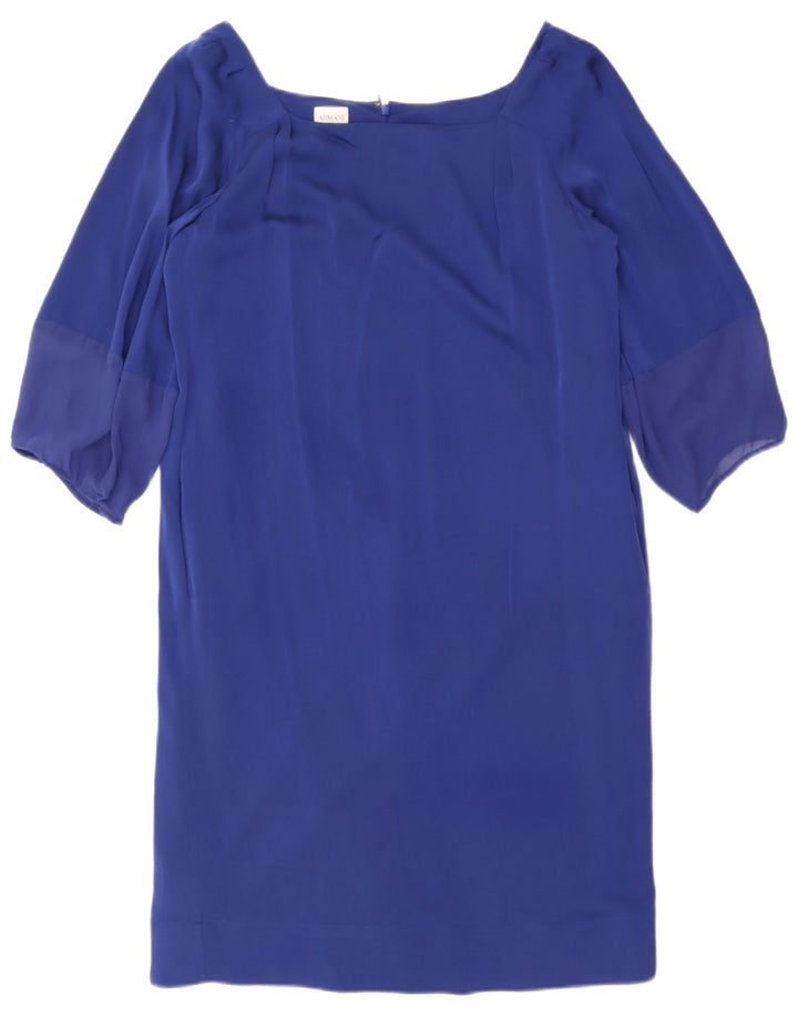 Vestido feminino Armani Collezioni manga 3/4 IT 44 azul médio