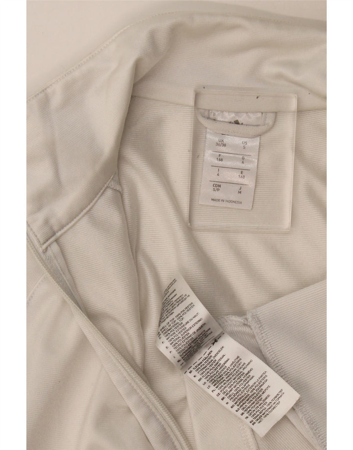Adidas Mens Tracksuit Top Jacket UK 36/38 Pequeno Poliéster Branco