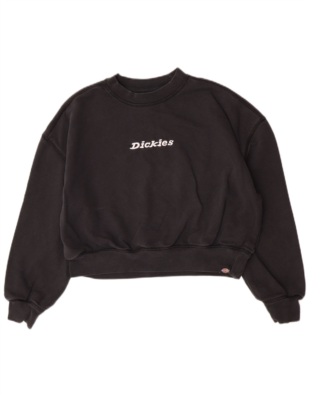 Suéter feminino Dickies Crop oversized Reino Unido 10 pequeno algodão preto