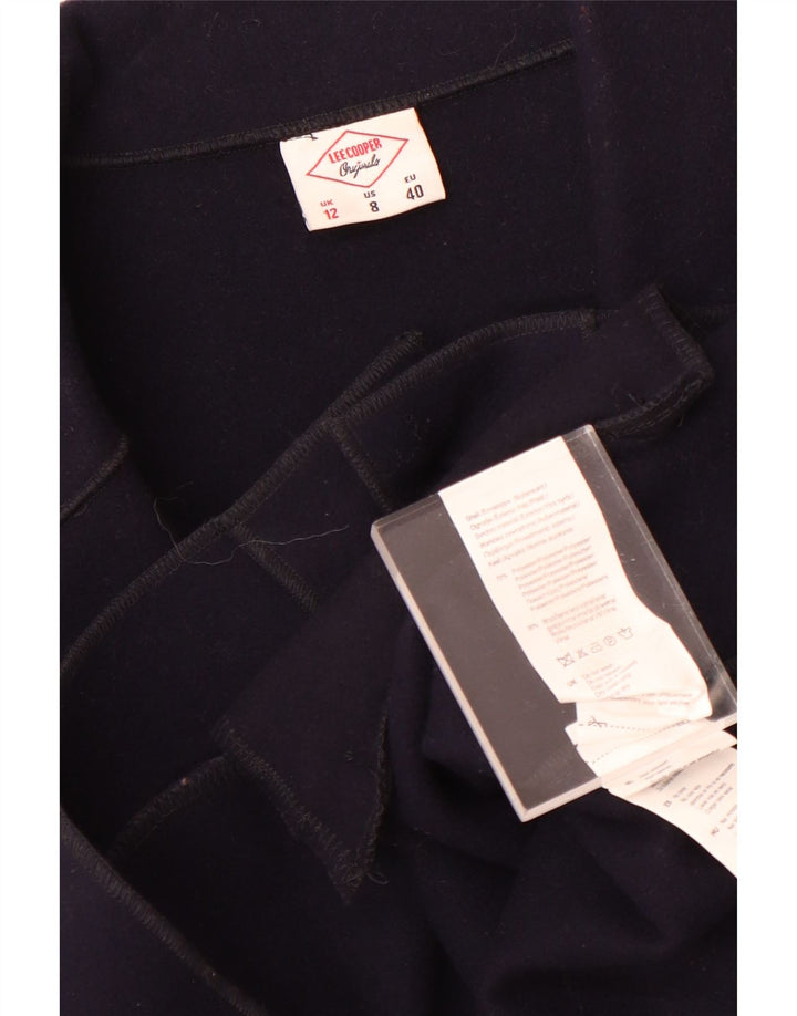 Jaqueta blazer feminina Lee Cooper com 3 botões Reino Unido 12 poliéster azul marinho médio