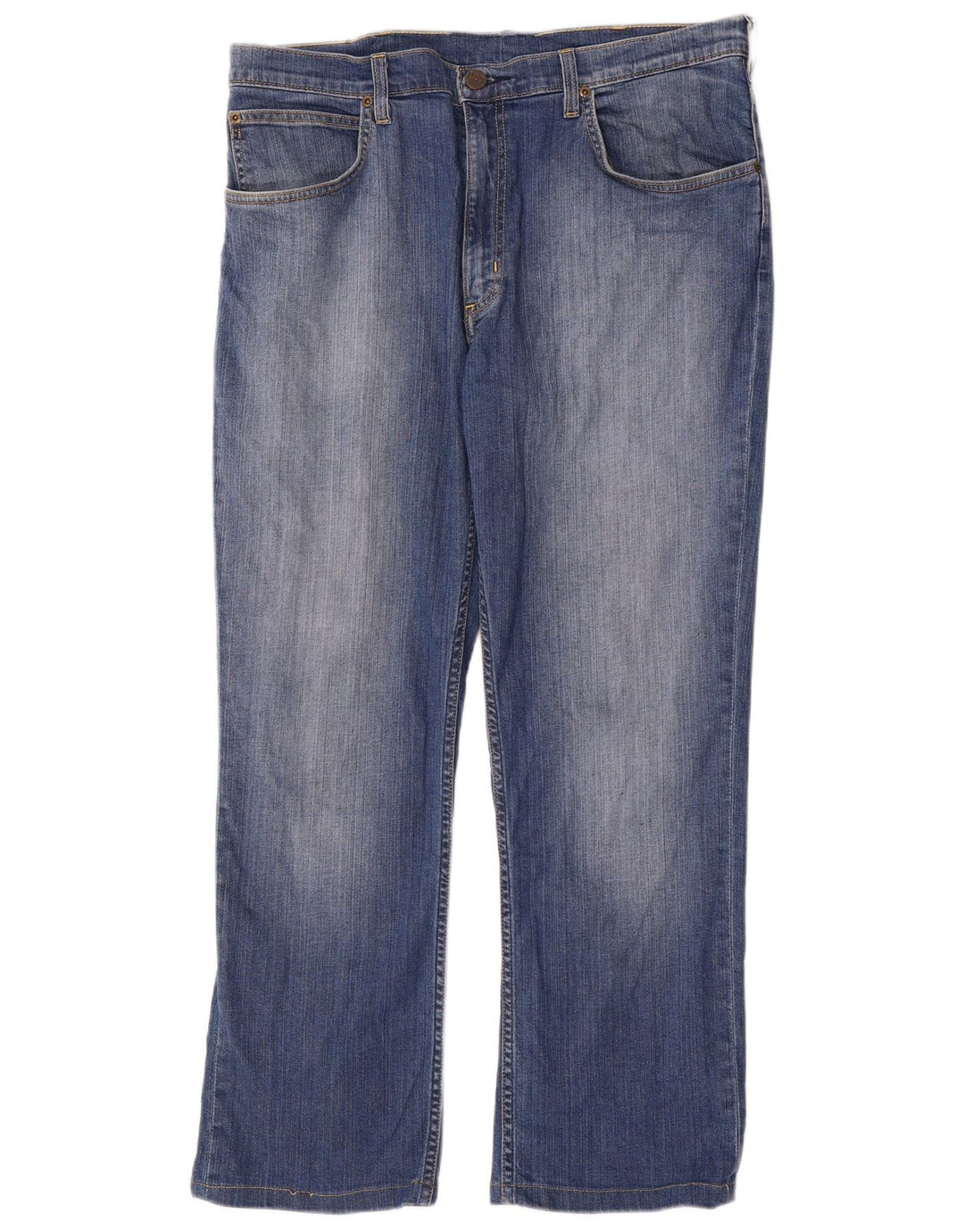 Lee Mens Brooklyn Straight Jeans W38 L29 Azul Algodão
