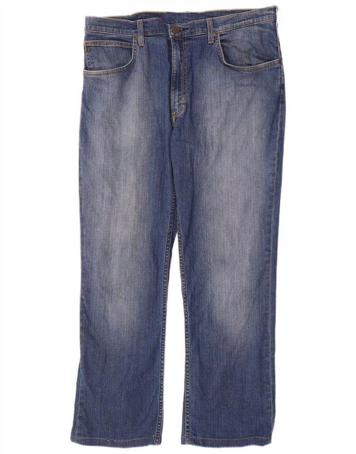 Lee Mens Brooklyn Straight Jeans W38 L29 Azul Algodão