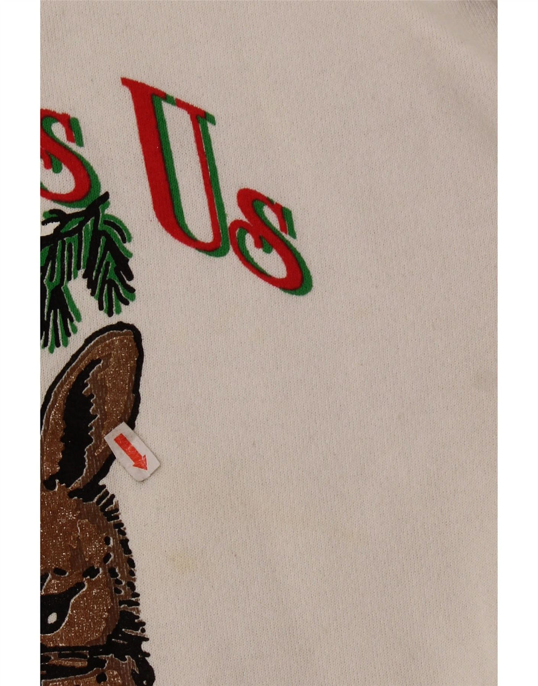 Suéter gráfico feminino TULTEX UK 16 grande algodão branco