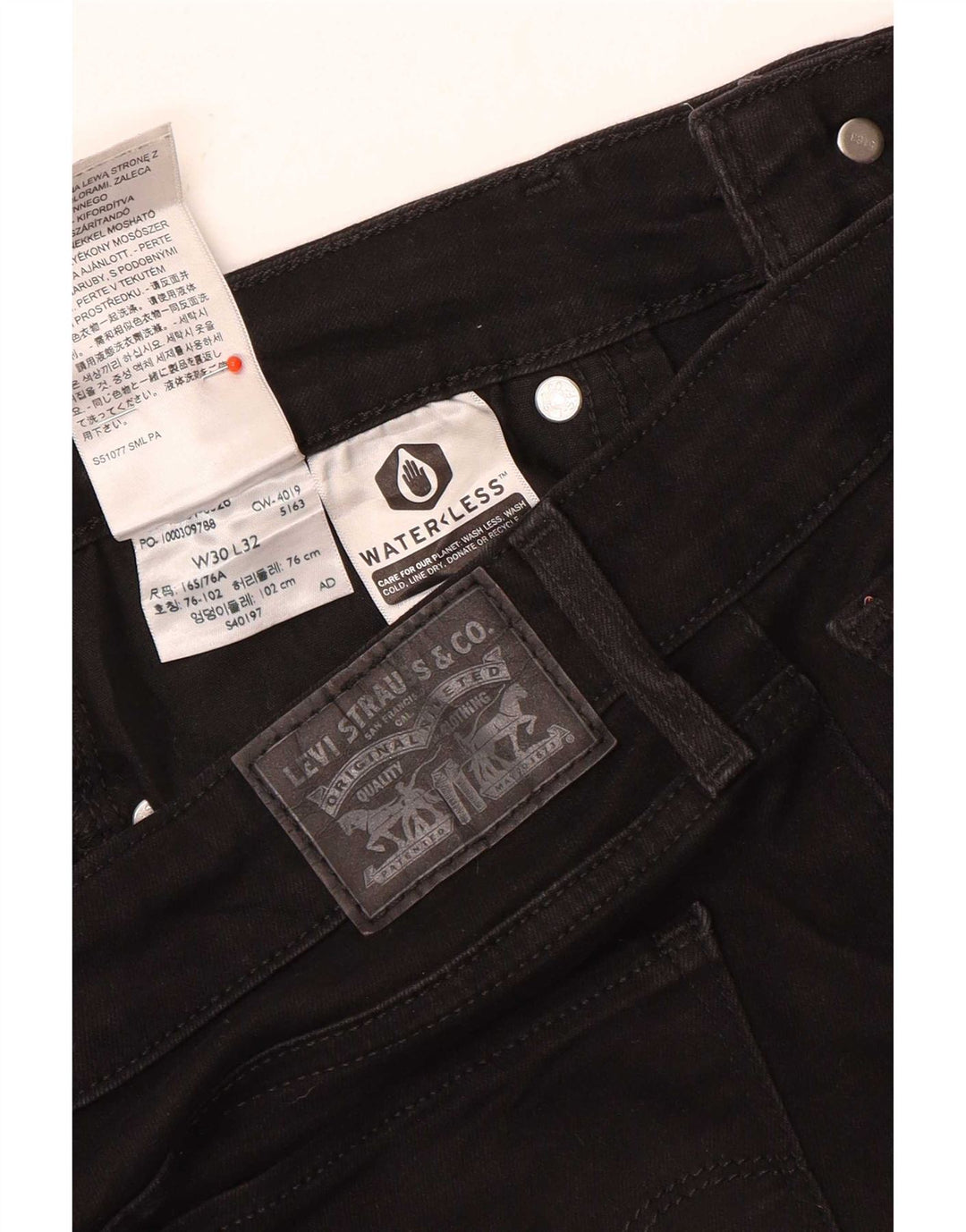 Calça jeans feminina Levi's 712 Slim W30 L32 algodão preto