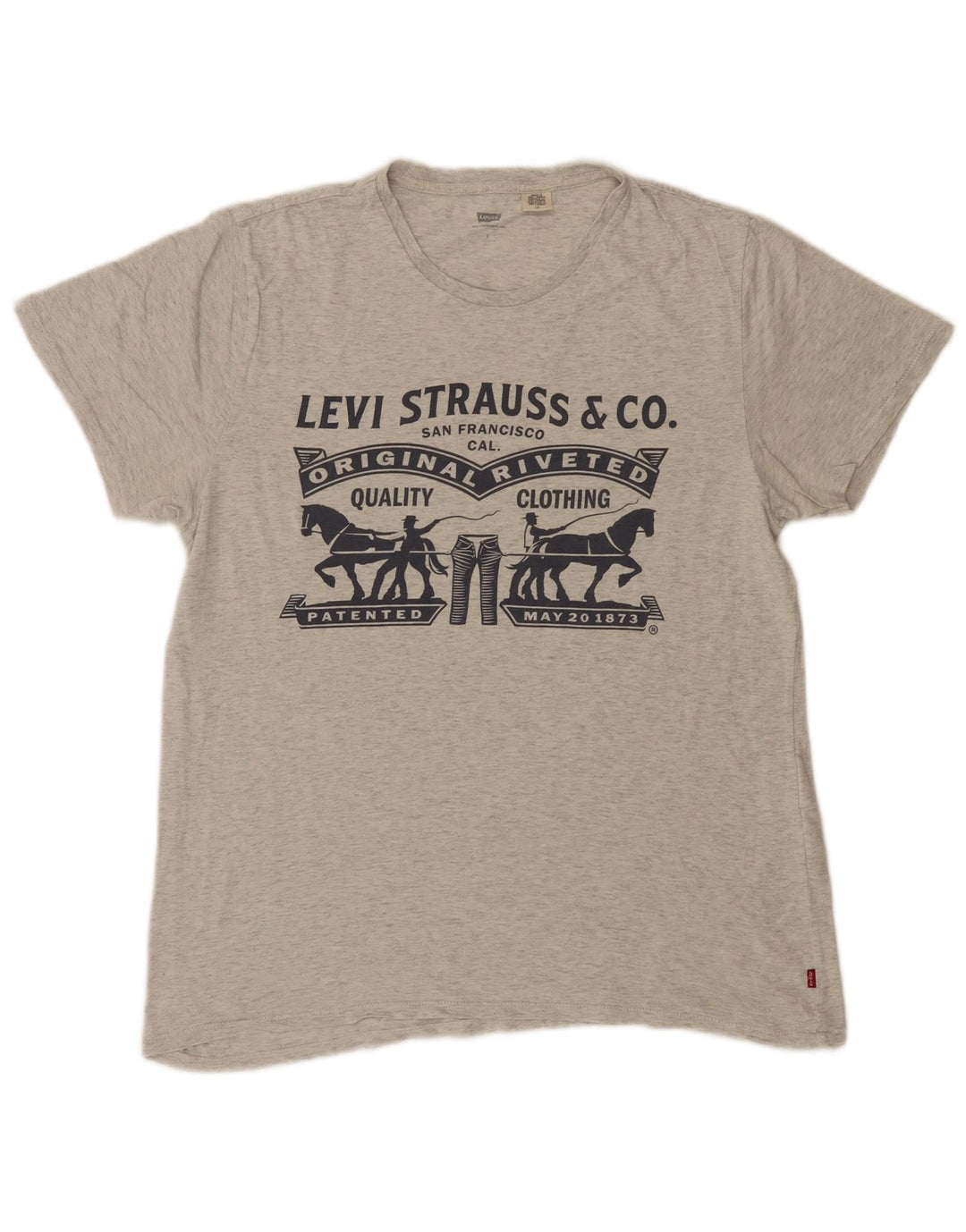 Camiseta gráfica masculina LEVI'S grande algodão cinza