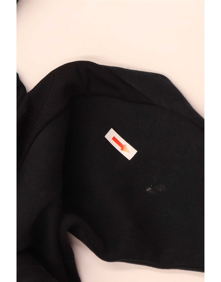 Suéter masculino Puma com capuz e zíper grande algodão preto