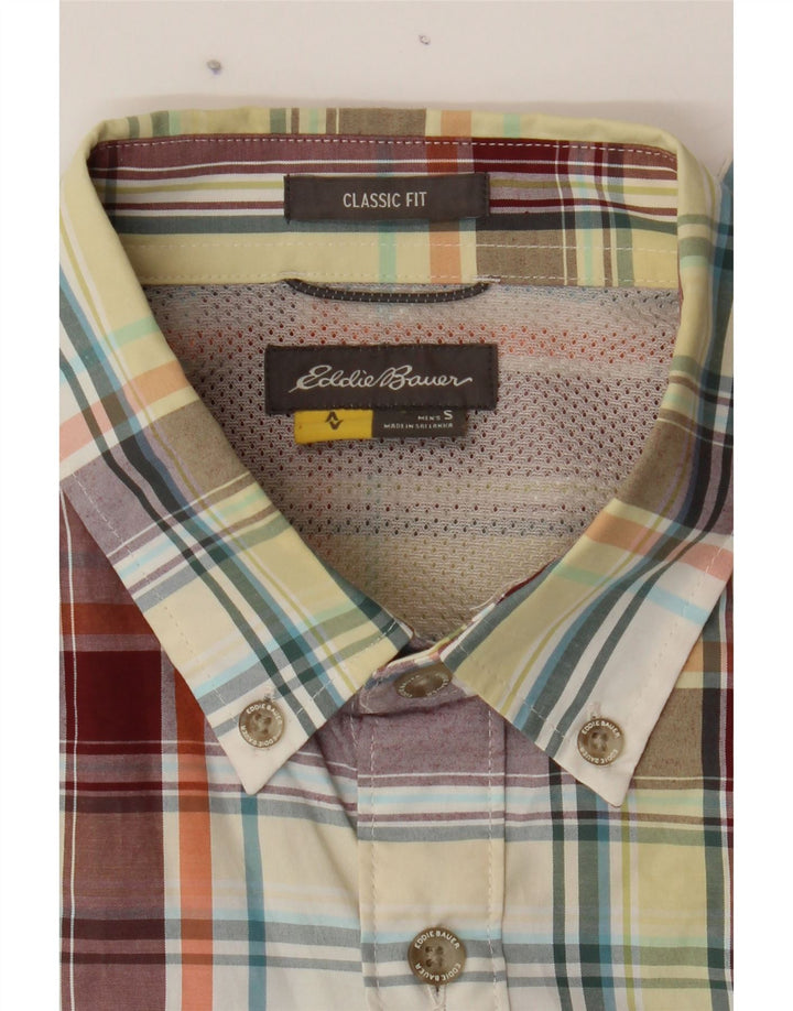 EDDIE BAUER Mens Classic Fit Shirt Small Multicoloured Check Cotton Vintage Eddie Bauer and Second-Hand Eddie Bauer from Messina Hembry 