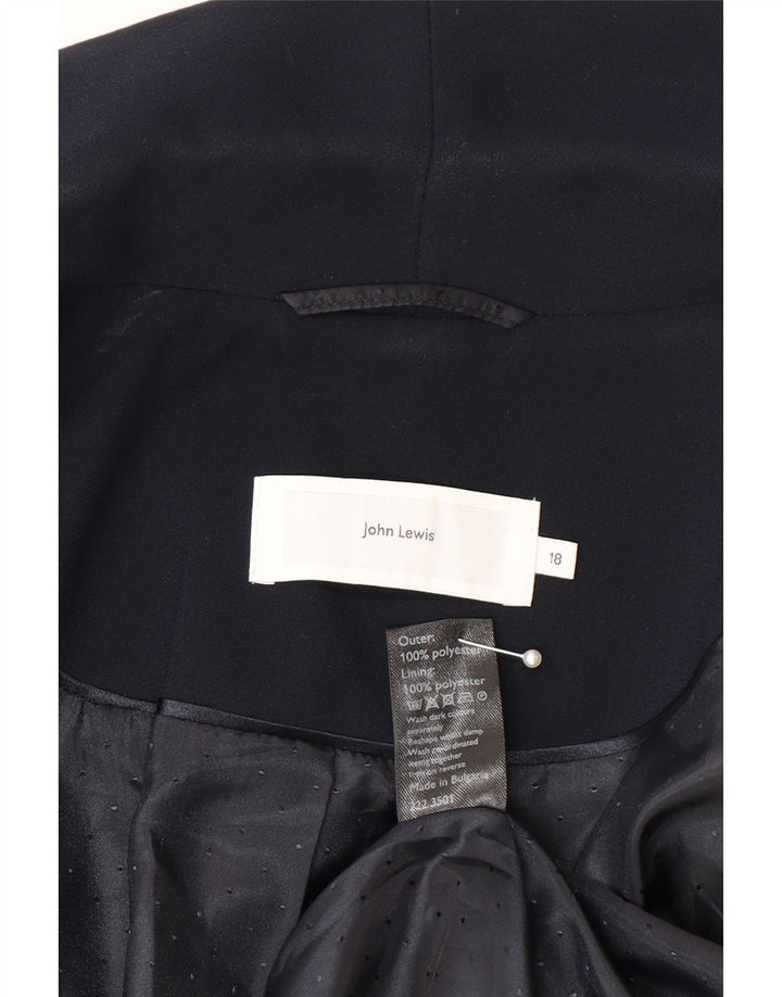 Jaqueta blazer feminina John Lewis com 1 botão Reino Unido 18 XL azul marinho poliéster